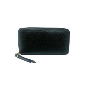 Louis Vuitton Empreinte Zippy Wallet Noir Black Round Zipper Long